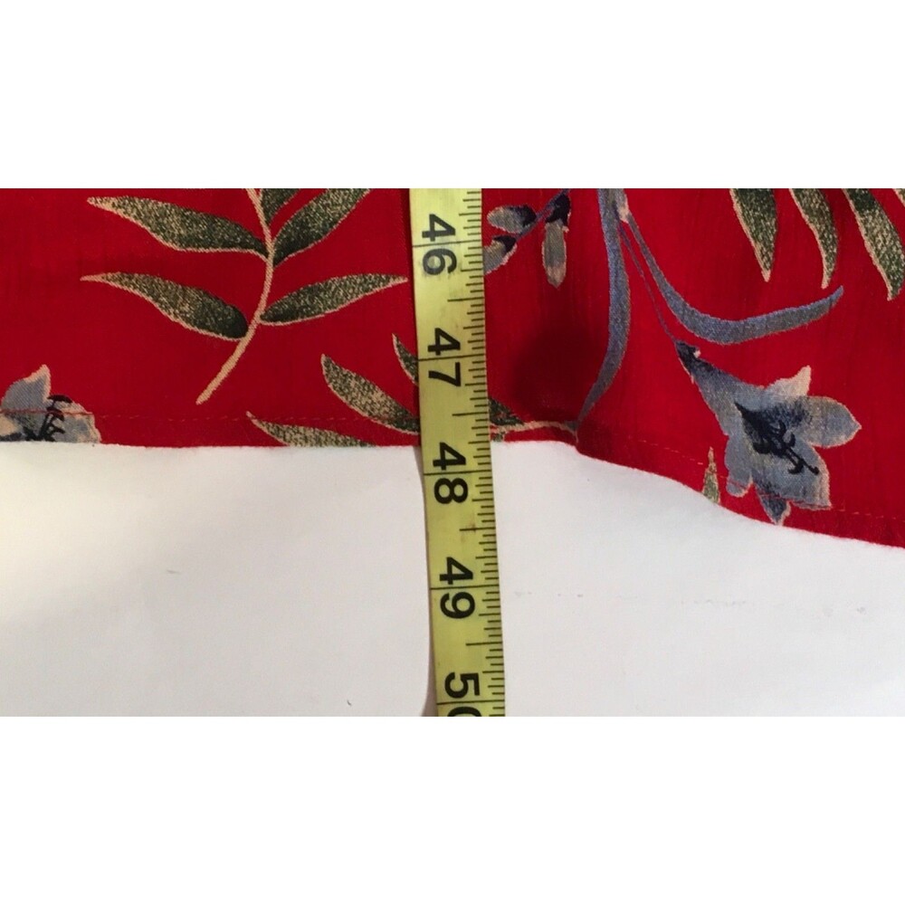 Vintage Rabbit Rabbit Rabbit Red Floral  Layered Lightweight Maxidress Size 10M - Picture 15 of 16